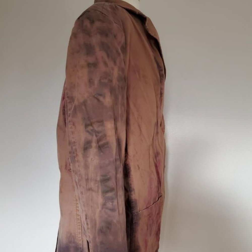 Cowboy western rustic camo Blazer sports Coat dyed brown khaki black gray tan XL - Picture 7 of 12
